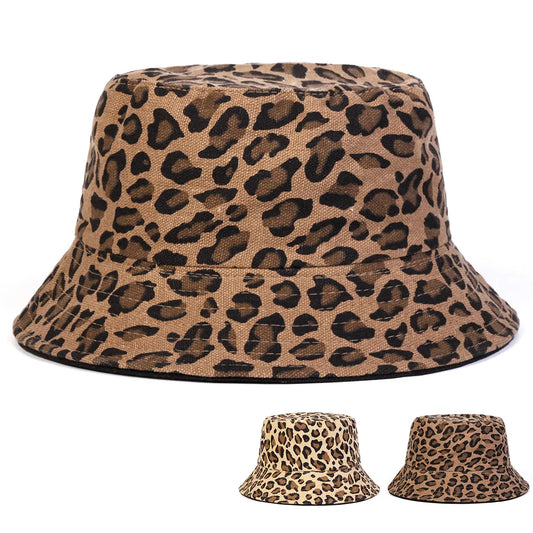 Unisex Leopard Print Personality Bucket Hats