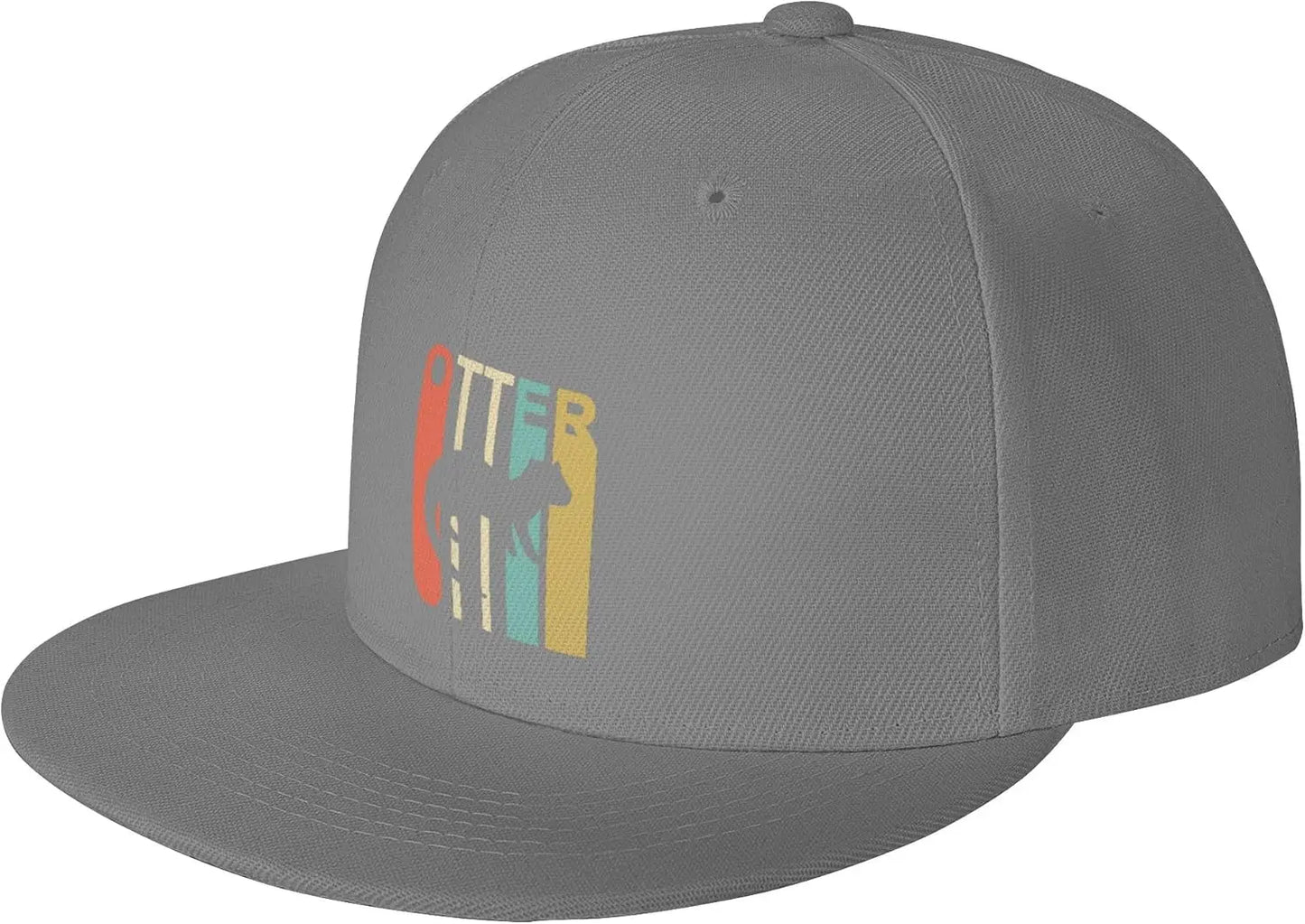 Otter Silhouette Retro Cotton Streetwear Snapback Cap