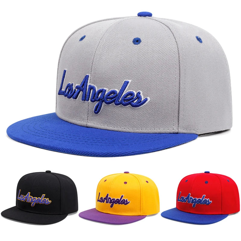 Los Angeles Embroidered Flat Brimmed Hat