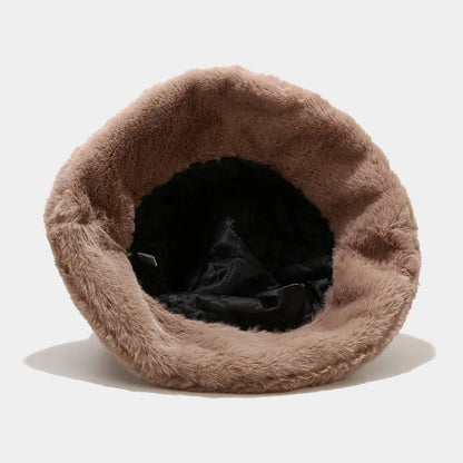 Winter Fuzzy Plush Ear Protection Bucket Hat