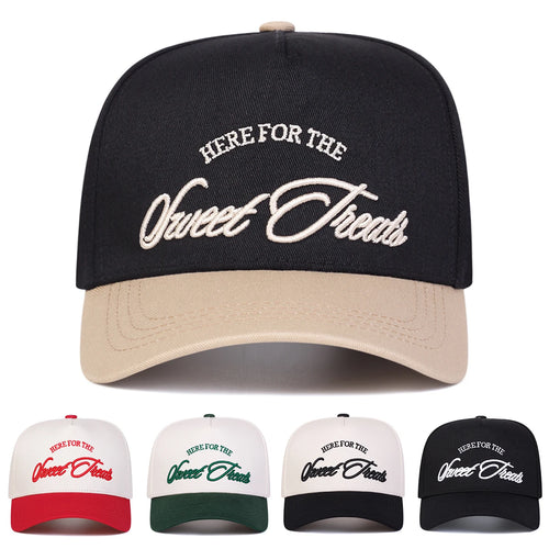 Unisex SWEET TREATS Letter Embroidery Baseball Caps