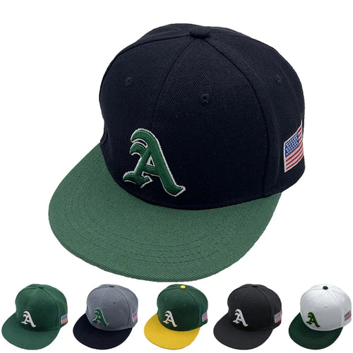 Unisex Gothic Letter American Flag HipHop Hats