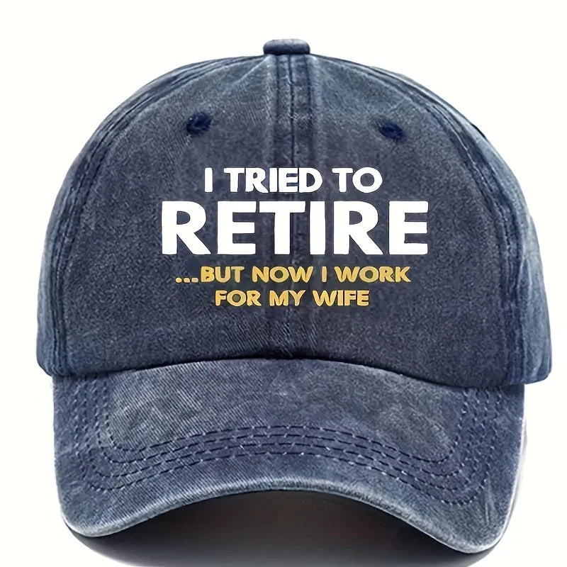 Retired Life Humorous Vintage Cotton Baseball Cap