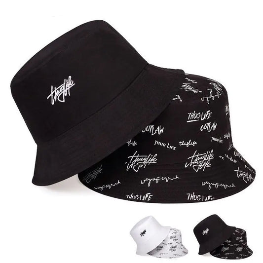 Unisex Style Trendy Versatile Double-Sided Printed Fisherman Hat