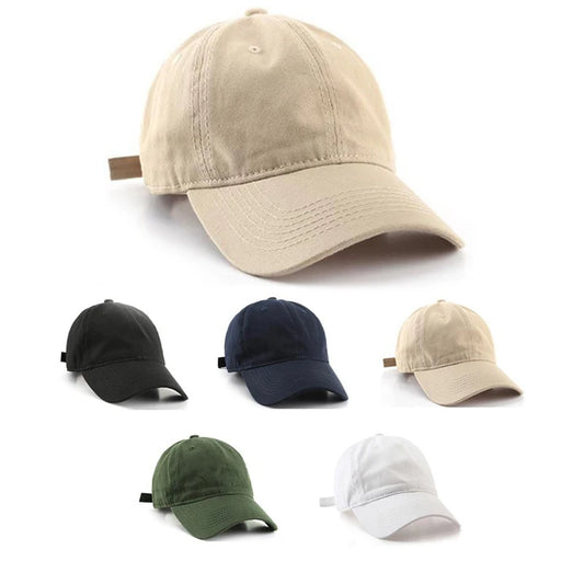Unisex Plain Cotton Korean Style Baseball Cap