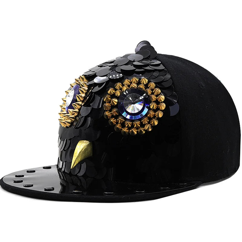 Luxury Rivet Punk Snapback Cap