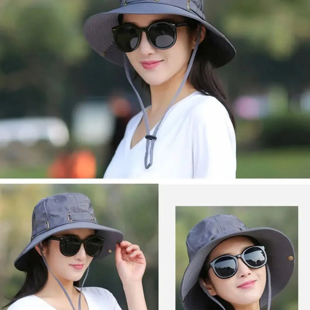 Double-Sided Wide Brim UV Bucket Hat