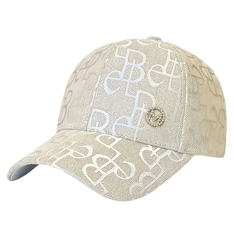 Lightweight Glittery Baimei Logo Adjustable Baseball Cap