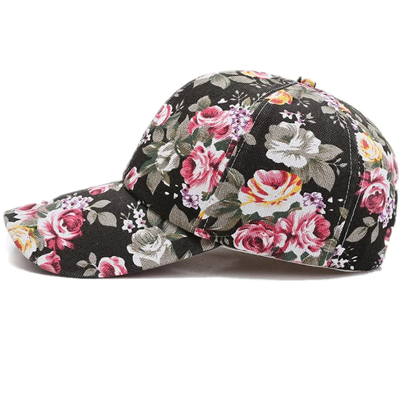 Women’s Floral Print Trucker Baseball Cap