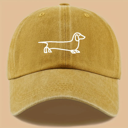 Simple Dog Print Travel Baseball Cap