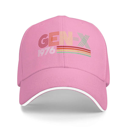 Gen X 1976 Retro Vintage Text Baseball Cap