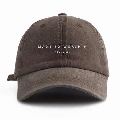 Made To Worship Washed Retro Baseball Cap