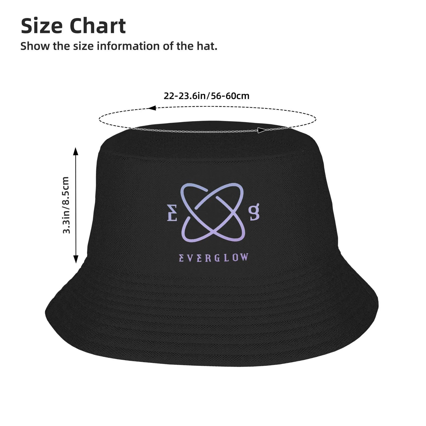 Everglow Logo Cool Outdoor Beach Fishing Bucket Hat