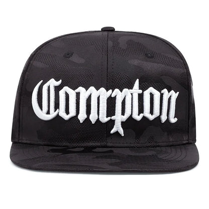 Compton Embroidered Street Hip Hop Snapback Cap