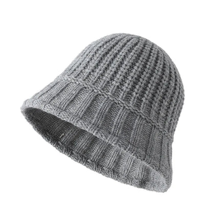 Knitted Wide Brim Bucket Hat
