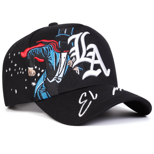 Unisex Gothic LA Magician Embroidery Casual Baseball Cap