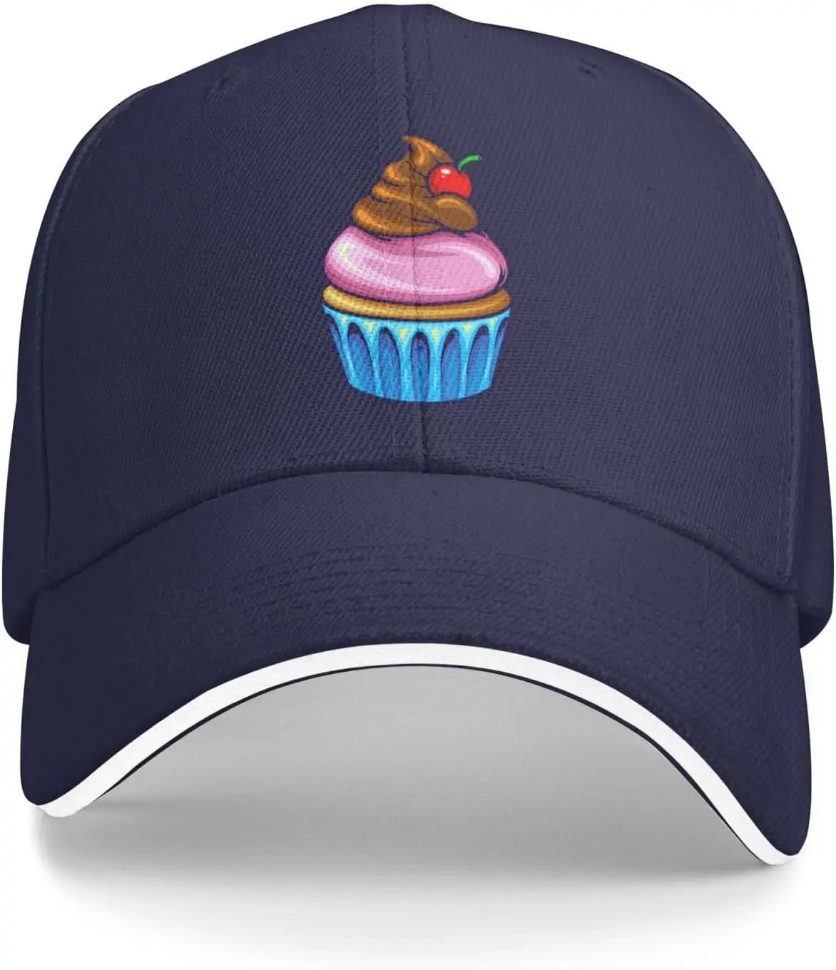 Cupcake Cherry Dessert Adjustable Polyester Baseball Cap