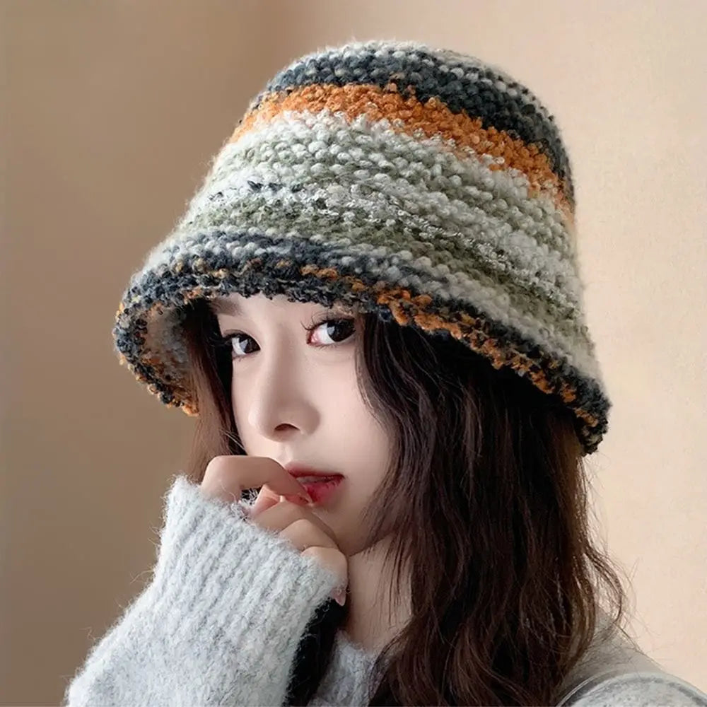 Women's Dopamine Faux Fur Plush Bucket Hat