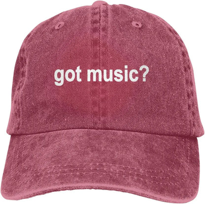 Got Music Question Mark Distressed Baseball Cap