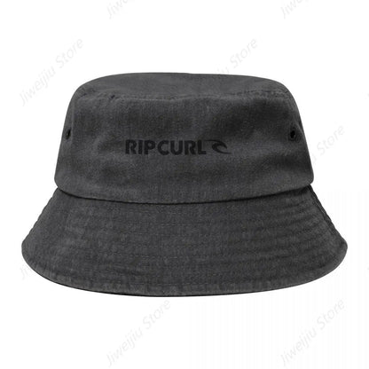 Rip-Curl-Logo Fisherman Hat Cotton Cowboy Denim Hats