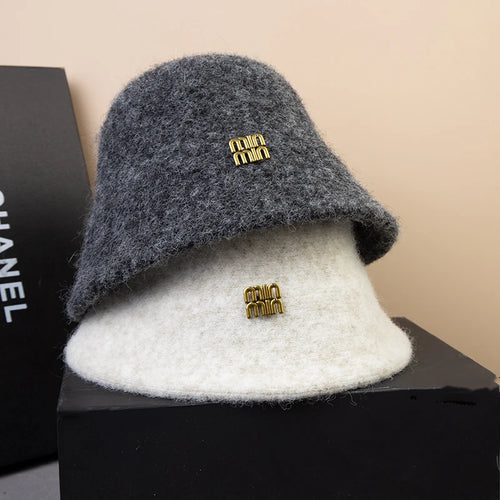 Luxury Fluffy Wool Winter Bucket Hat