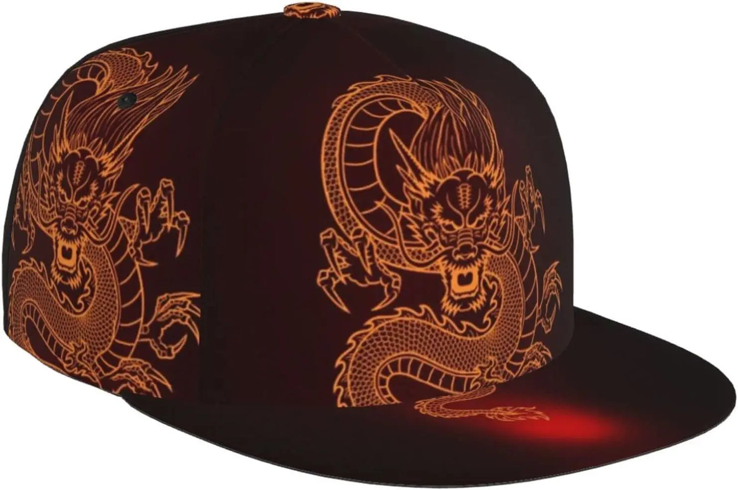Dragon Flat Bill Adjustable Baseball Cap