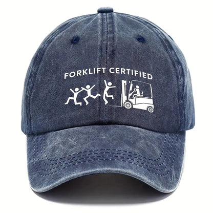Forklift Operator Distressed Washed Vintage Baseball Cap