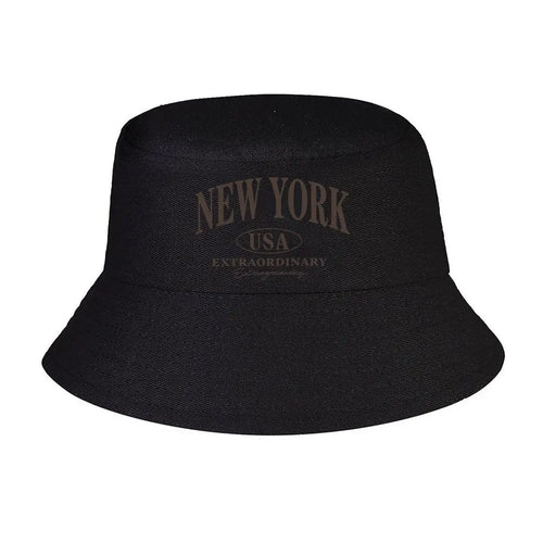 New York Text Classic Minimalist Winter Style Bucket Hat