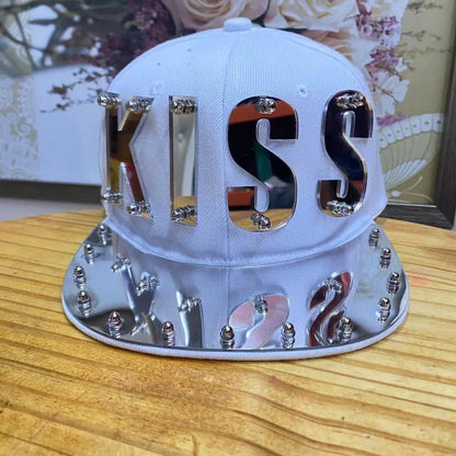 Acrylic Letter Punk Hip Hop Snapback Cap