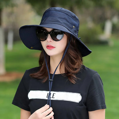 Adjustable Anti-UV Mesh Bucket Hat