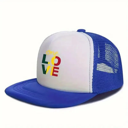 Letter Print Mesh Baseball Cap Unisex