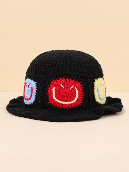 Cute Smiling Warm Knitted Bucket Hat