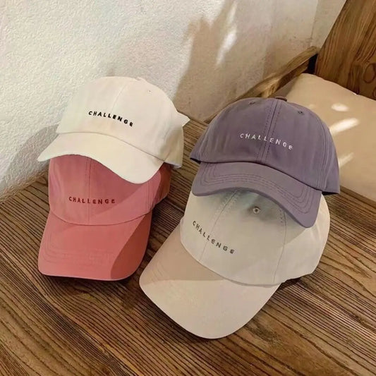 Challenge Letter Embroidery Spring Summer Baseball Cap