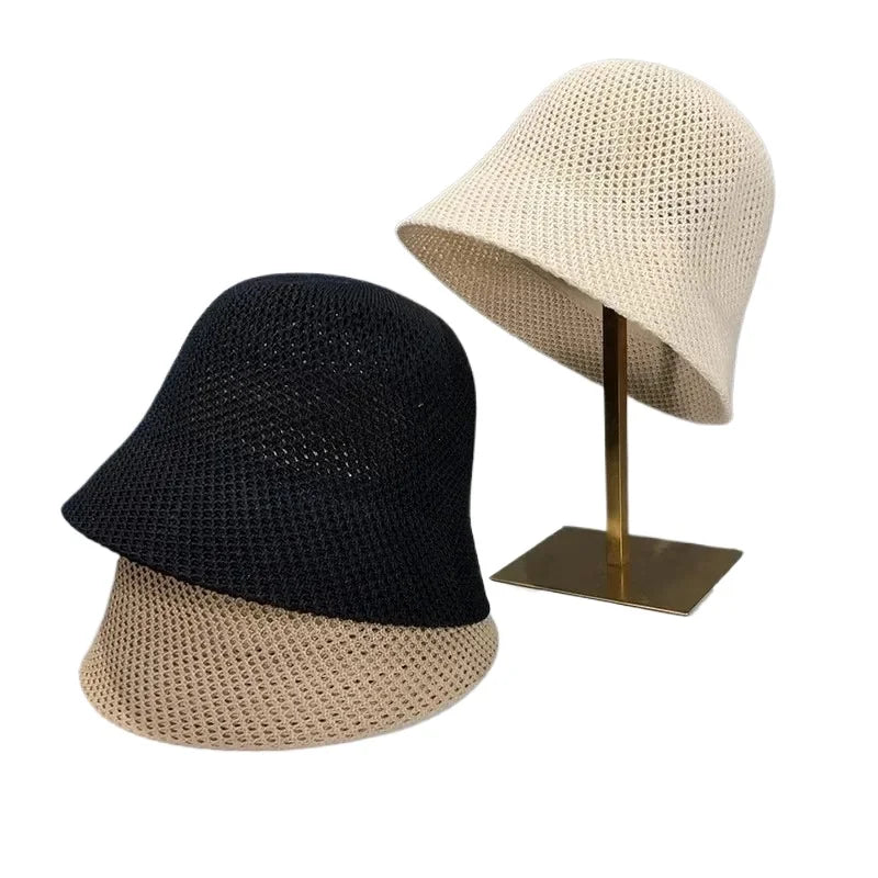 Japanese Hollow Thin Breathable Beach Bucket Hat
