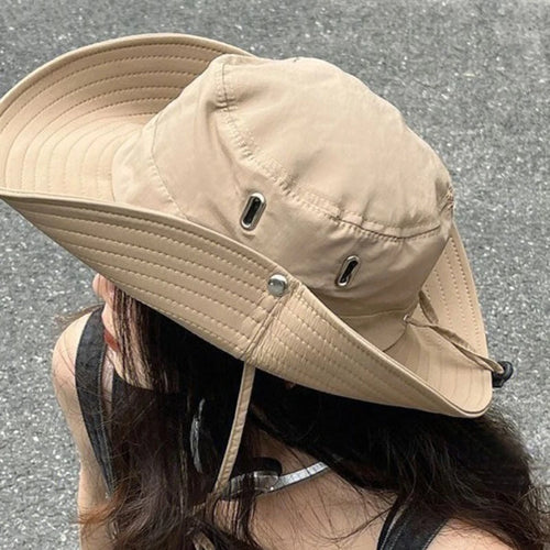 Unisex Solid Summer Bucket Hat