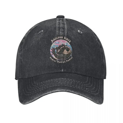 Pedro Raccoon Retro Distressed Baseball Cap