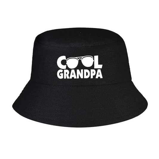 Cool Grandpa Text Bucket Hat