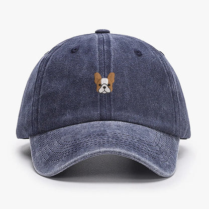 Lucky Clover Embroidery Vintage Washed Cotton Baseball Cap