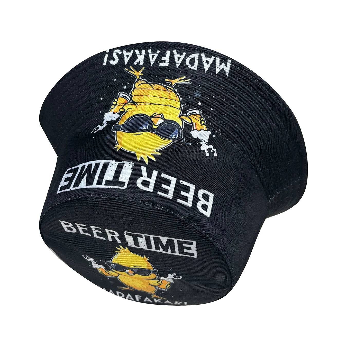 Beer Time Duck Graphic Bucket Hat