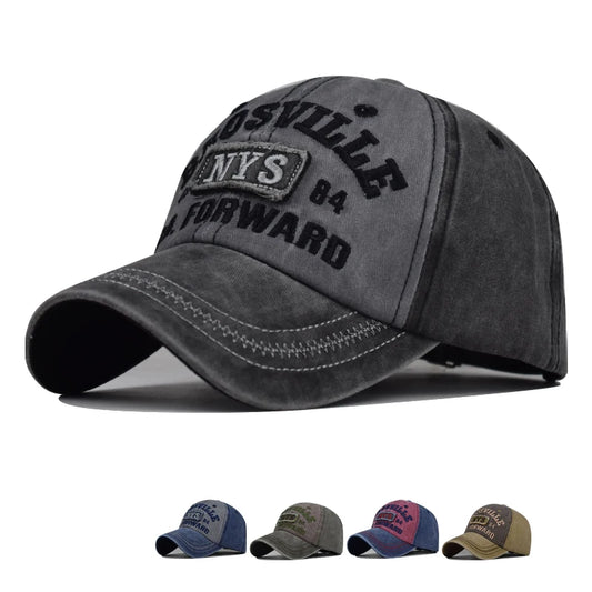 Letter Embroidered Baseball Cap Vintage Outdoor Sports Fishing Hat