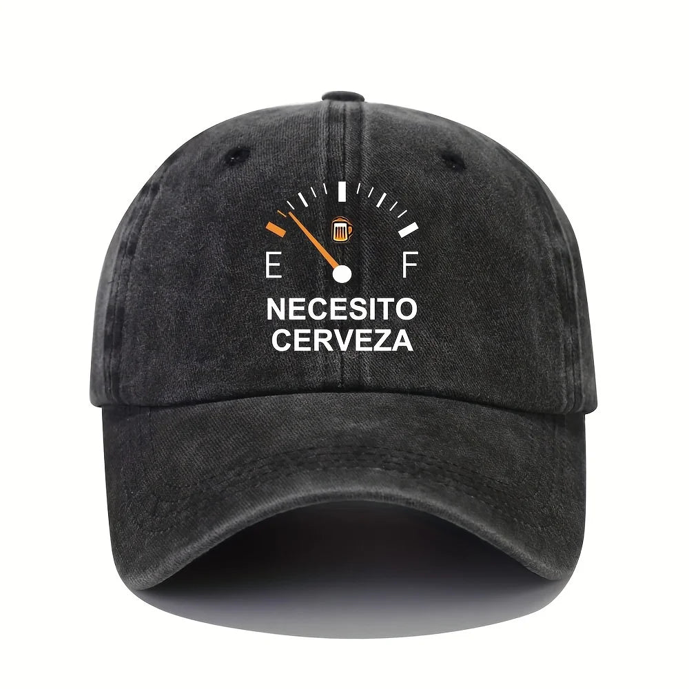 Necesito Cerveza Pattern Vintage Baseball Cap