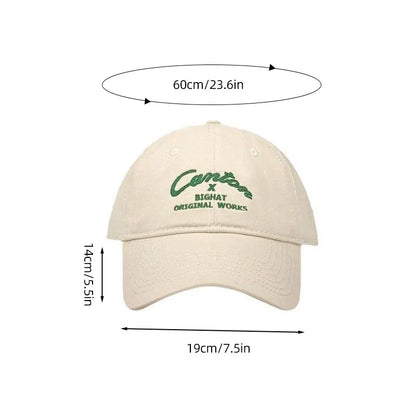 Solid Color Letter Embroidery Cotton Baseball Cap