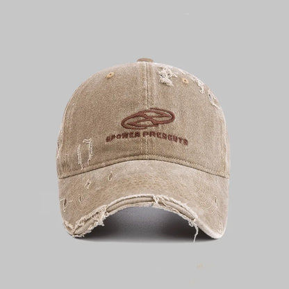 Retro Washed Letter Baseball Cap