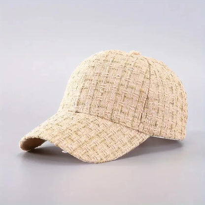 Golden Plaid Lightweight Adjustable Baseball Cap