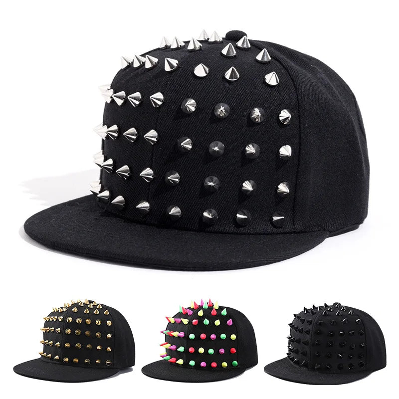 Punk Rivet Hip Hop Snapback Cap