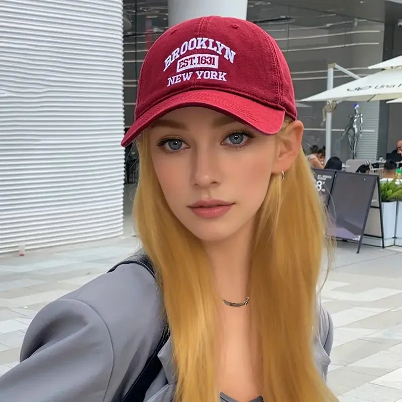 Brooklyn NY Logo Embroidered Adjustable Baseball Cap