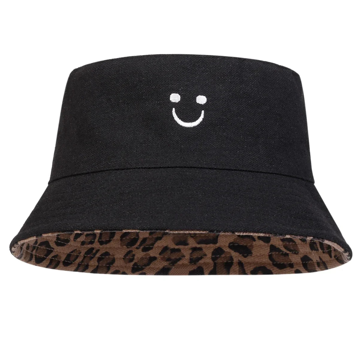 Smiling Leopard Double-Sided Bucket Hat