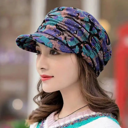 Vintage Floral Warm Baseball Cap