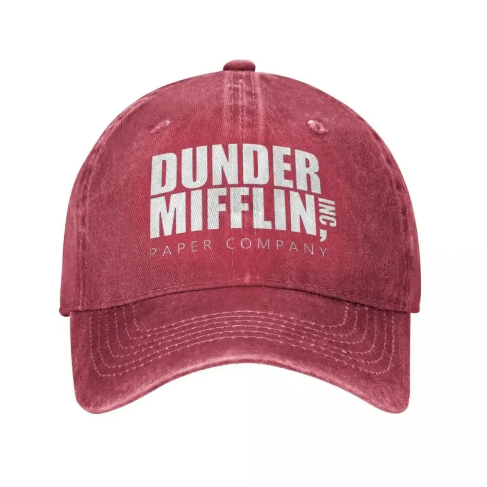 Classic Dunder Mifflin Distressed Denim Snapback Cap