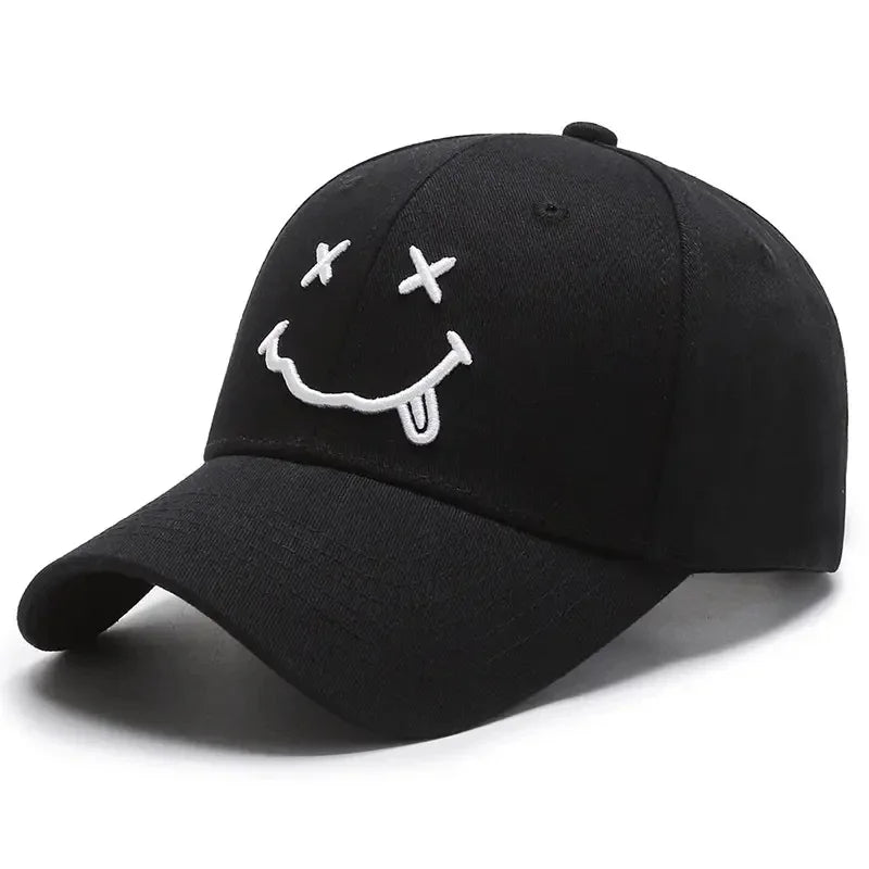Unisex Smiling Face Embroidered Baseball Cap